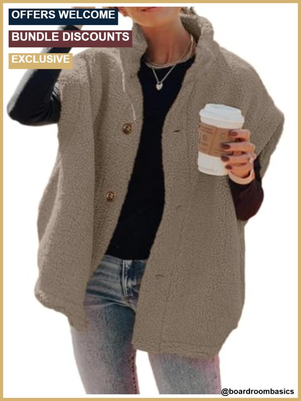 Fuzzy Fleece Sherpa Vest Oversized Casual Warm Sleeveless Womens Outerwear